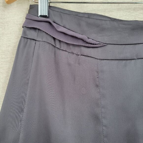 Ryu Smokey Purple Satin and Chiffon Ruffled Mini Skirt Women's Size Small - Picture 5 of 11